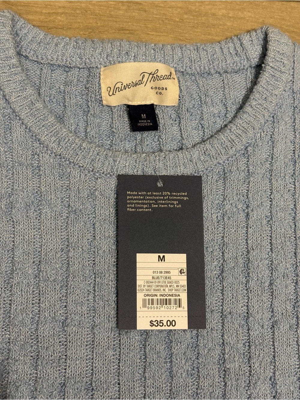 Universal Thread Women Short Sleeve Rib Mini Sweater Dress Blue Size M - Picture 8 of 12
